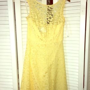 Super Cute Yellow Lace Dress